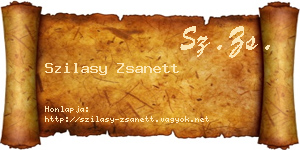 Szilasy Zsanett névjegykártya